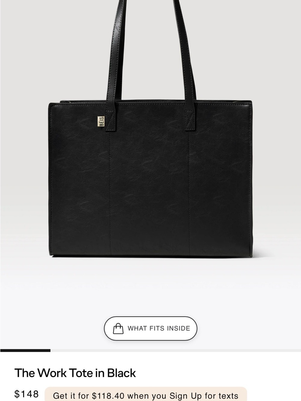 The Work Tote in Black - BEIS